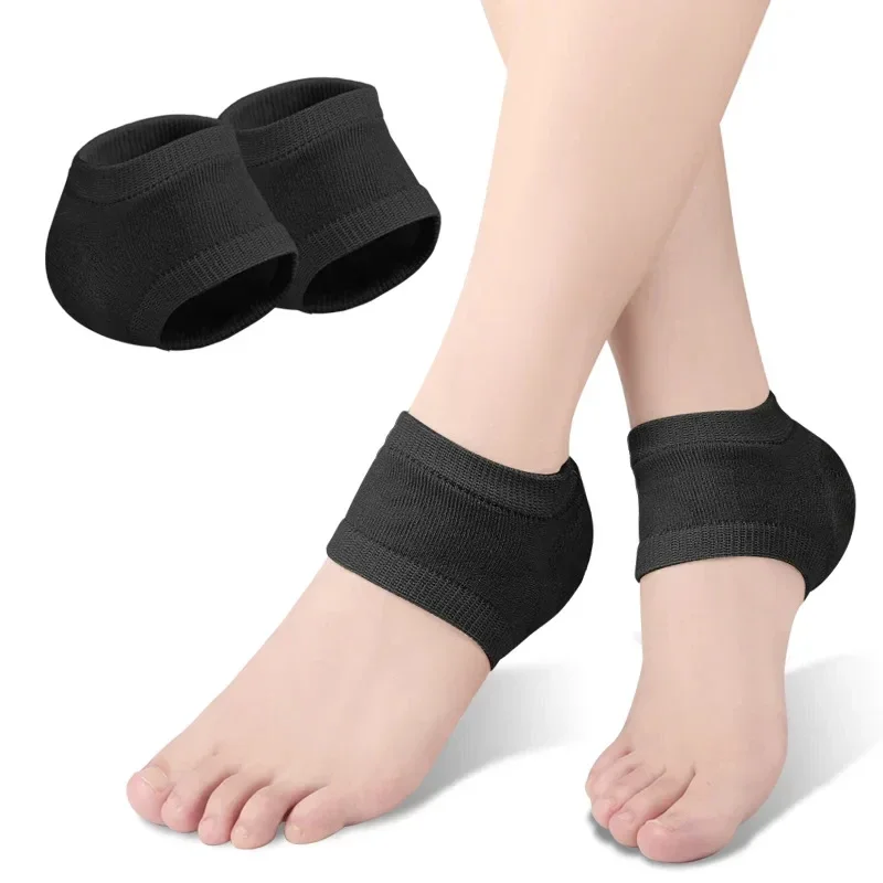 1 pasang bantalan kaki silikon pelindung tumit Gel untuk hak Plantar Fasciitis mendukung perawatan kaki perbaikan kulit bantal kaus kaki setengah yard