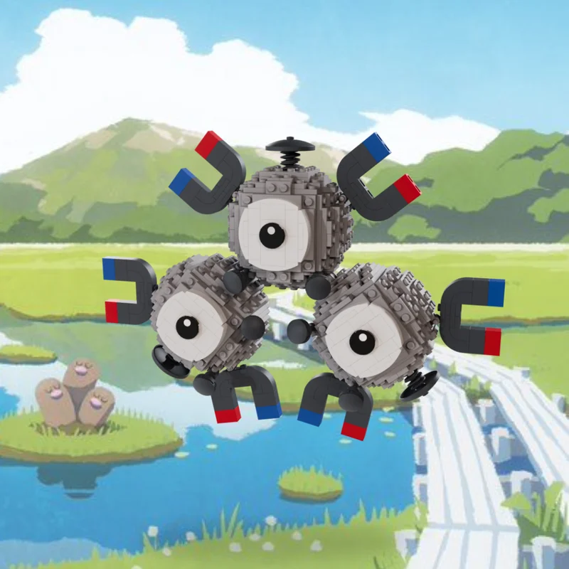 

524 шт. MOC Magnetoning Pokémoness, сборная фигурка, изготовленные на заказ строительные блоки, развивающая игрушка «сделай сам» для фанатов