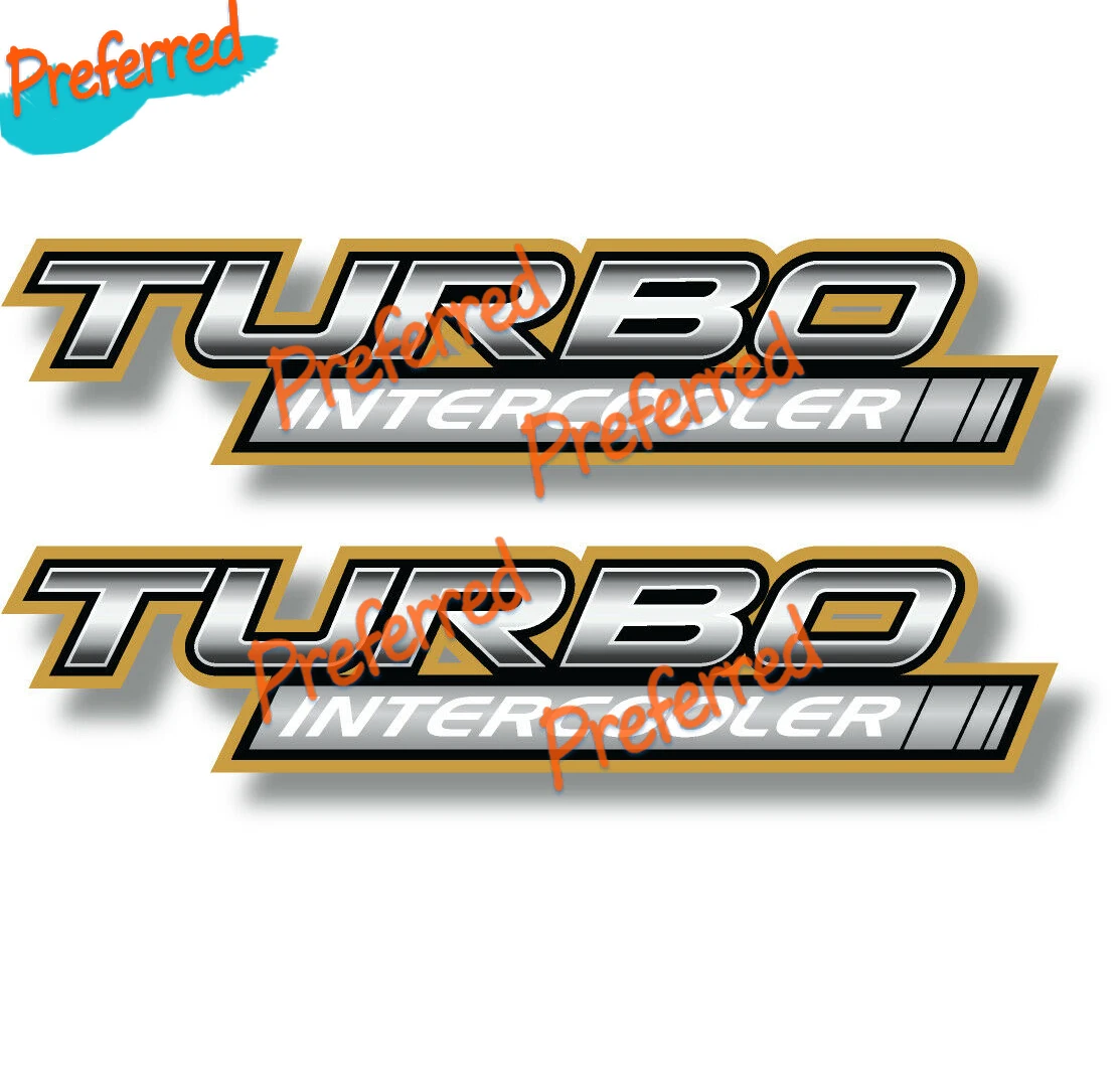 2X TURBO INTERCOOLER HILUX TURBO DECAL STICKER TRUCK VEHICLE 4x4 OFF ROAD HUNTER HUNTING