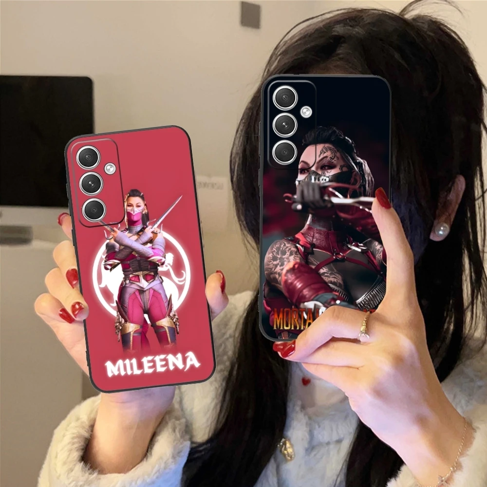 Mortal Kombat Mileena Mobile Cell Phone Case for Samsung Galaxy S24 S23 S22 S21 S20 S10 S9 Plus FE Ultra Lite Black Cover Shell