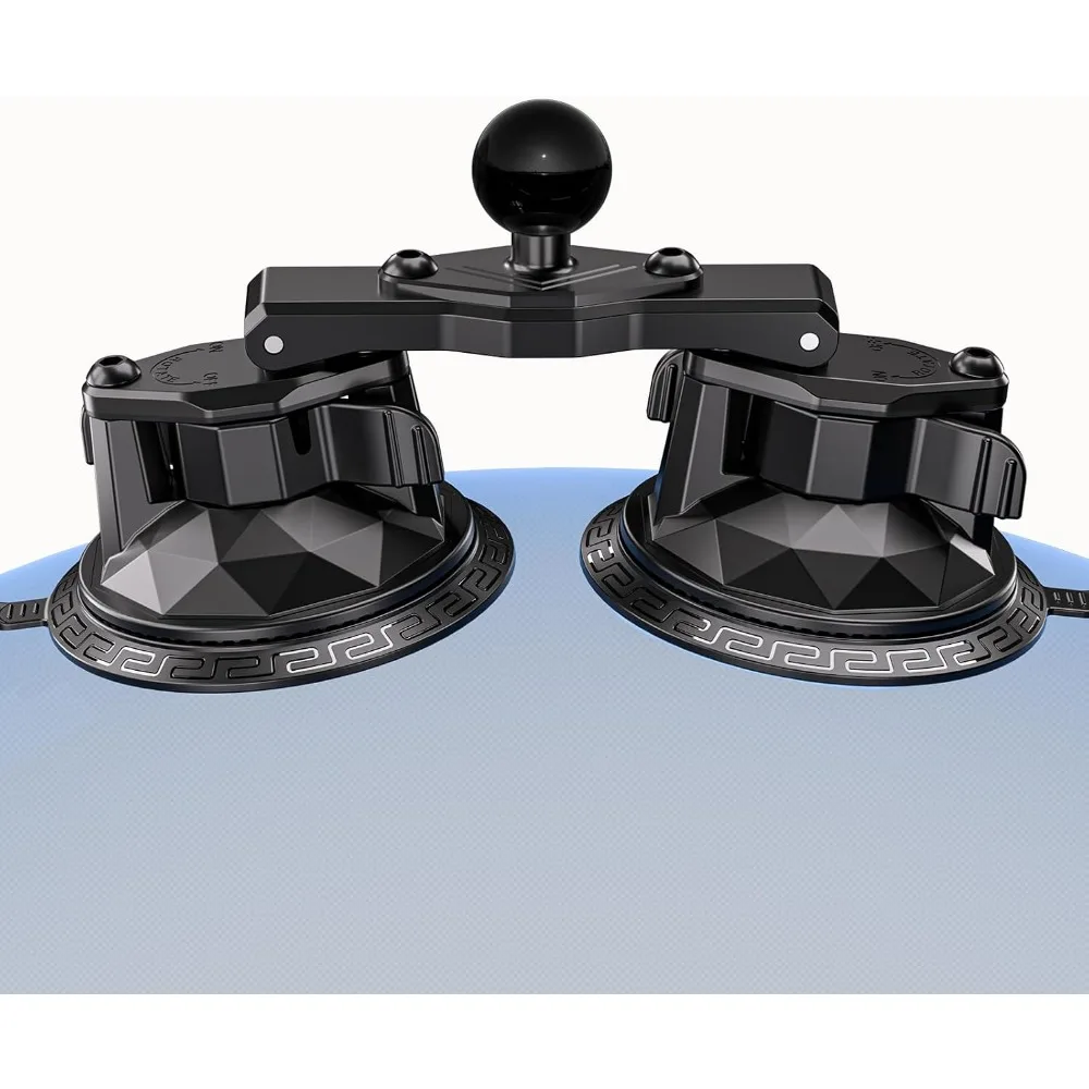 

Double Suction Cup 1 Inch Ball Mount Twist Lock Base for Phone Camera Tablet