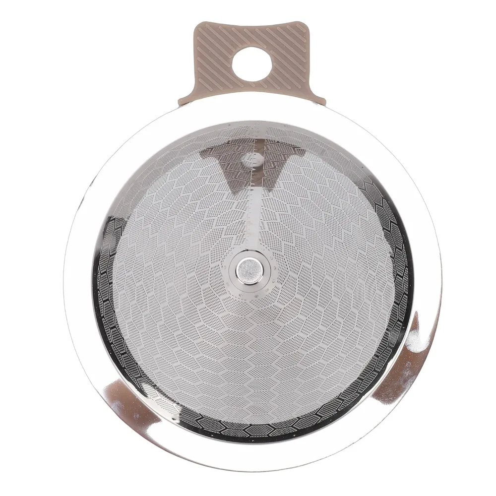 Large Capacity Pour Over Coffee Dripper Fine Mesh Enhanced Extraction Reusable Coffee Filter Durable Build Metal Coffee Filter