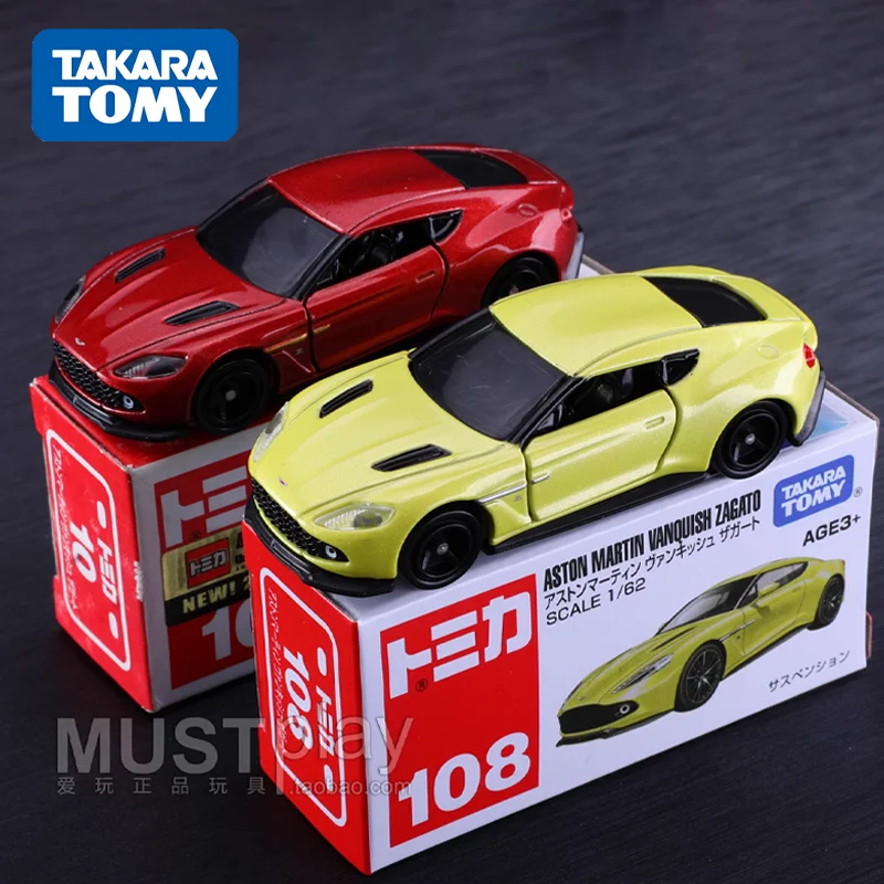 

TAKARA TOMY Tomica NO.10 NO.108 ASTON MARTIN VANOUISH ZAGATO Alloy Diecast Collection Cars Model Toys for Children Boy