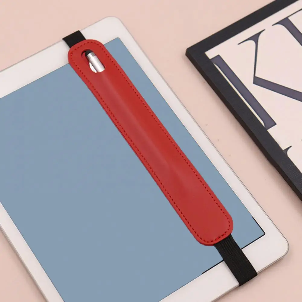 Мягкий стилус для сенсорного экрана, портативный стилус для ноутбука с эластичным ремешком, защитный рукав для ноутбука, легкий держатель из искусственной кожи