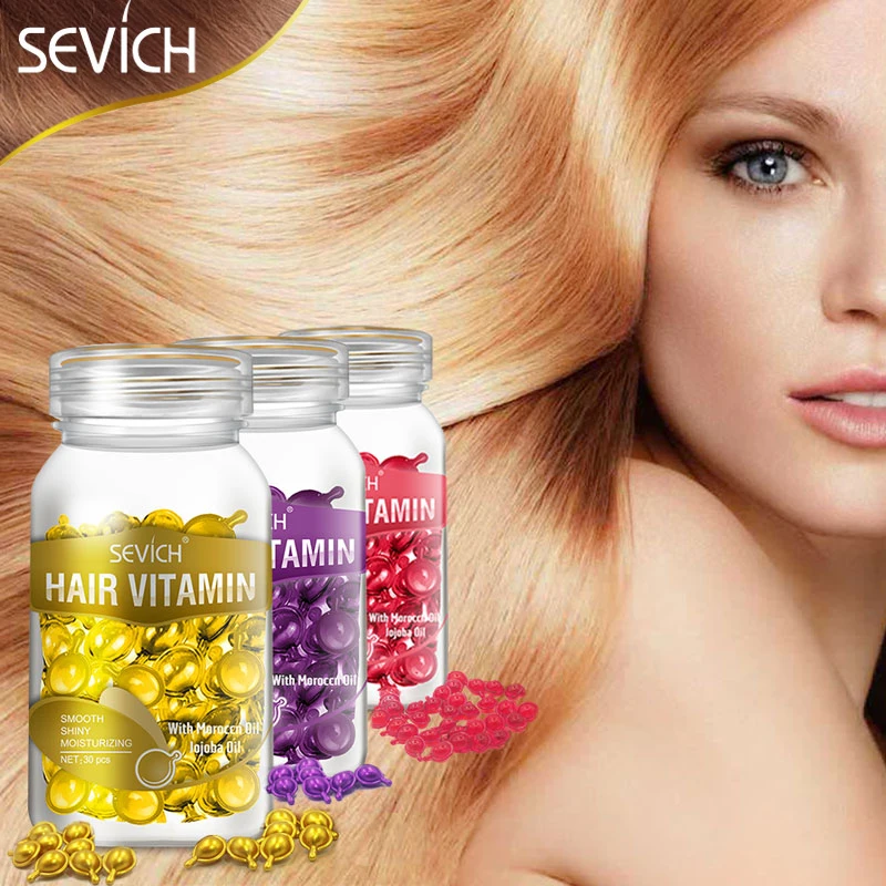 Sevich 3PCS/SET Hair Vitamin Capsule Keratin Repair Damaged Hair Capsule Complex Oil Anti-hair Loss Products Moroccan Hair Care