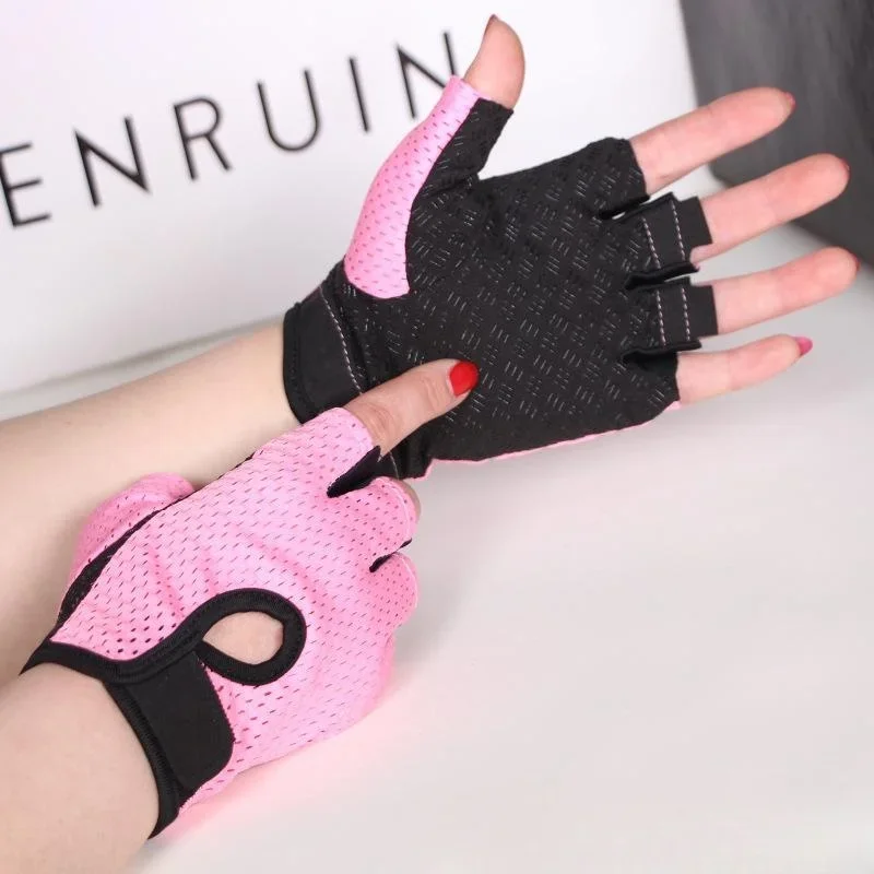 Radfahren finger lose Handschuhe profession elle Fitness Fitness atmungsaktive Anti-Rutsch-Frauen Männer Halb finger Sommer Angeln weibliche Fahrrad Fahrrad – Detail 2
