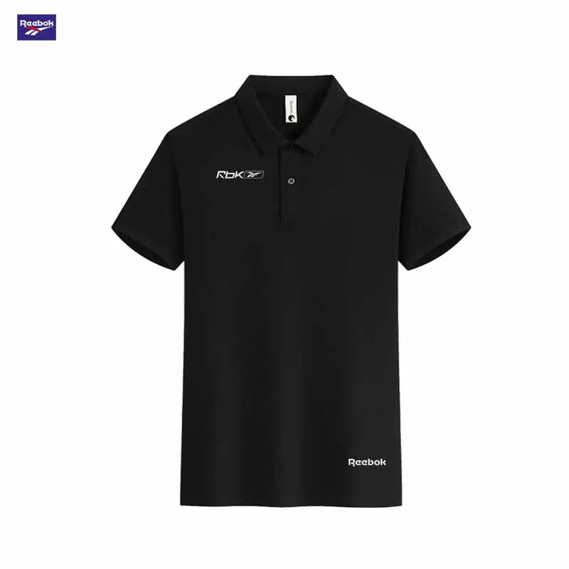 Nueva camiseta polo de manga corta de verano para hombre de la marca Reebok, camiseta transpirable y suave de alta gama, camiseta informal y moderna para hombre para exteriores