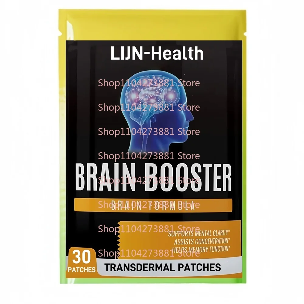 30 parches Parches transdermicos potenciador cerebral con Alpha GPC, DMAE, Gingko Biloba, Rhodiola para memoria y enfoque