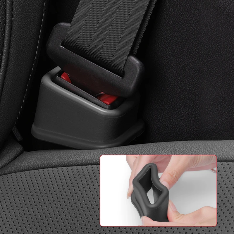 

2/4pcs Car Seat Belt Buckle Cover Car Safety Belt Anchor Socket EVA Anti-collision Protection Cover Car Interior Accessories