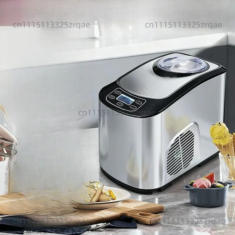 220V Multi Function Ice Cream Machine Gelato Automatic Compressor Fast Home Production Small Mini Ice Cream Machine