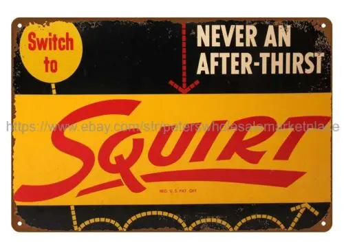 wall hanging ideas living room Lg. Squirt Soda metal tin sign