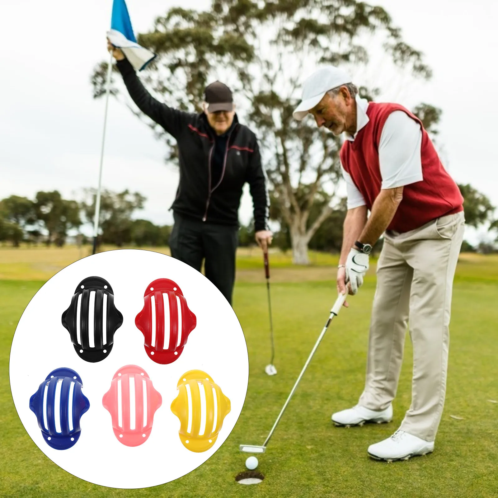 

5Pcs Golf Ball Marker Line Liner Tool Lightweight Convenient for Drawing Precise Straight Lines Golf Accessories