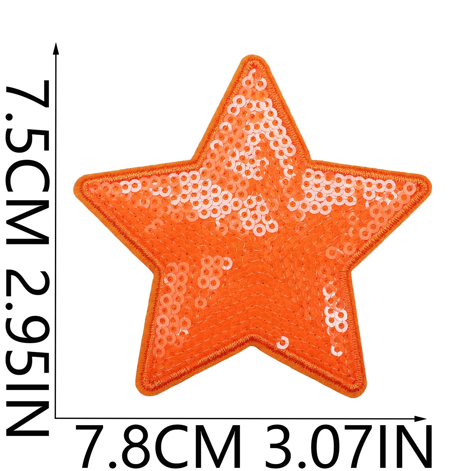 1Pcs Trendy Colorful Sequin Star Embroidered Patches, Iron on Retro Cheer Game Day Appliques for DIY Clothing Bags Hats