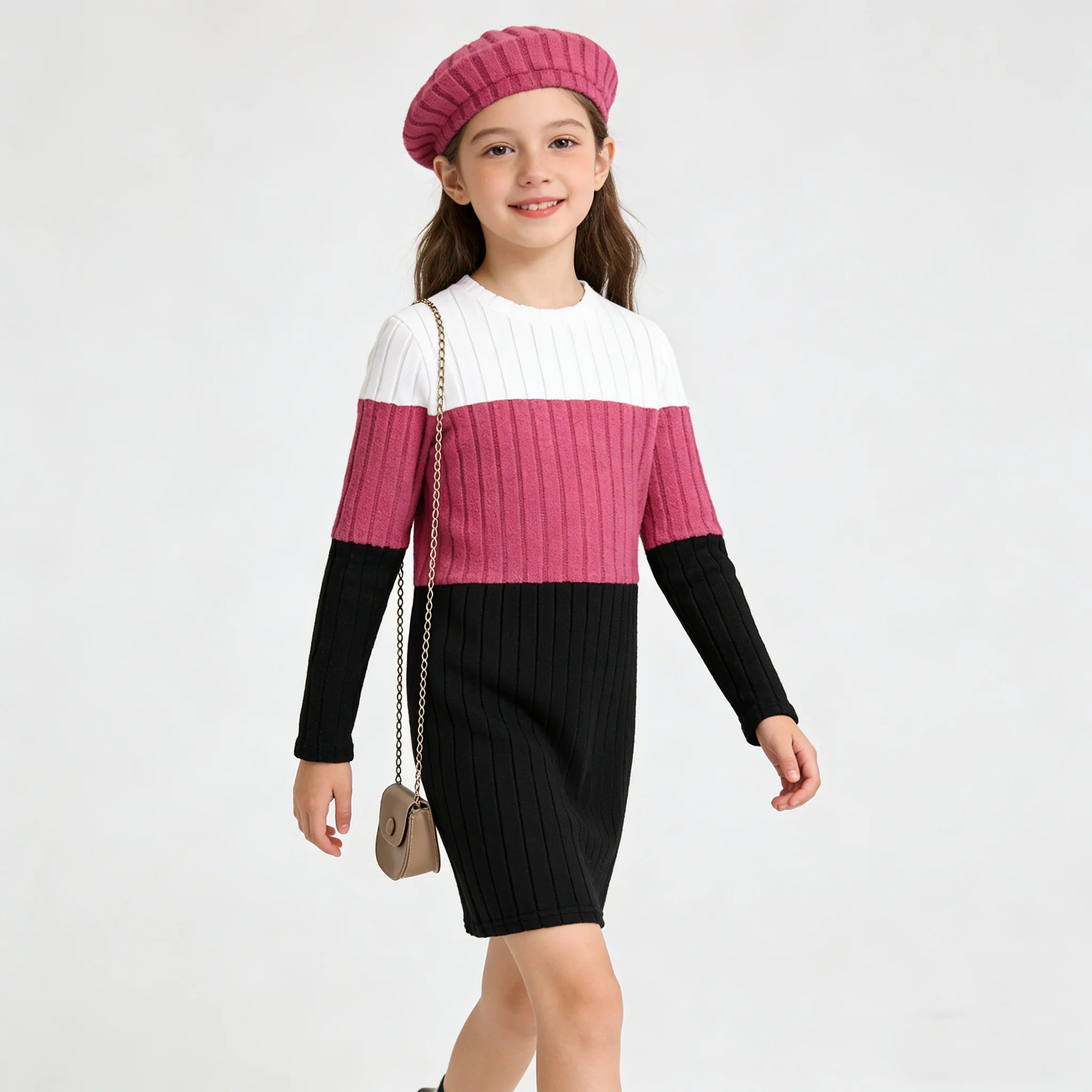 vestido-casual-diario-de-manga-longa-com-gola-redonda-e-bloco-de-cores-em-trico-para-meninas-no-outono-e-inverno