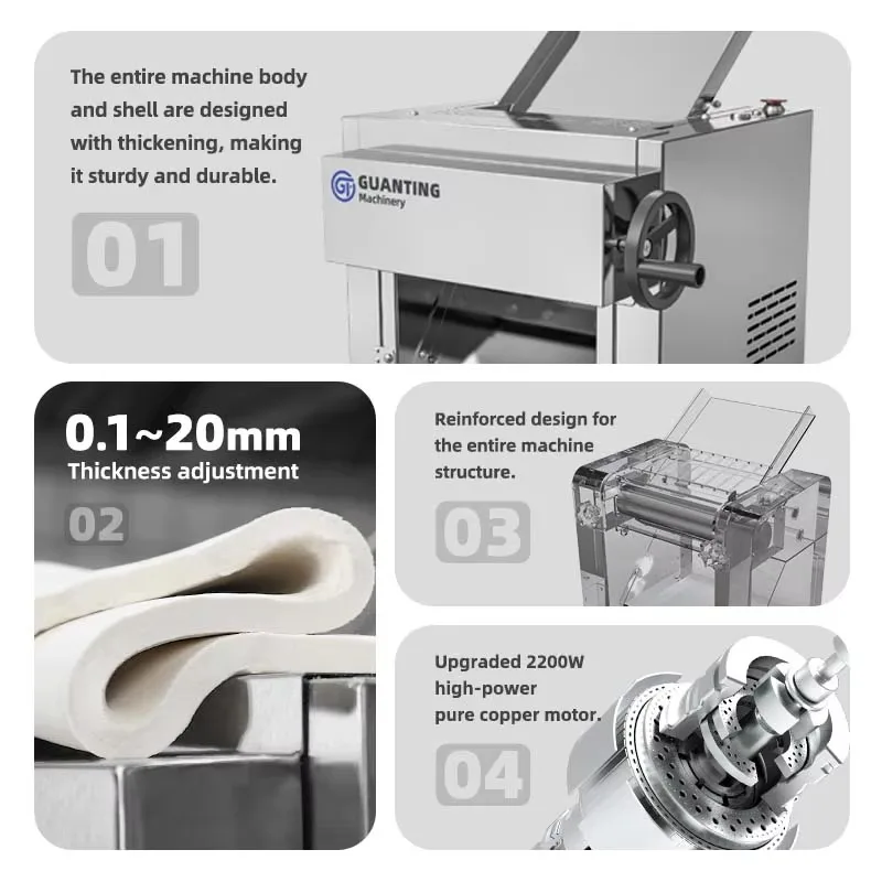 

Fully Automatic Electric Bench Top Dough Sheeter Factory Outlet Dough Sheeter