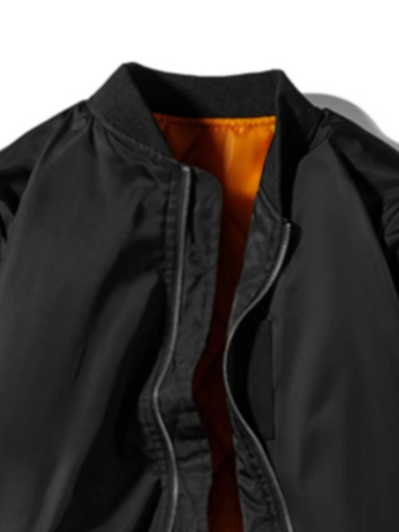 Herren MA1 Er Jacke Klassischer Baseball-Kragen Oberbekleidung Orange Futter Multi-Taschen Lässige Fliegerjacke – Detail 2