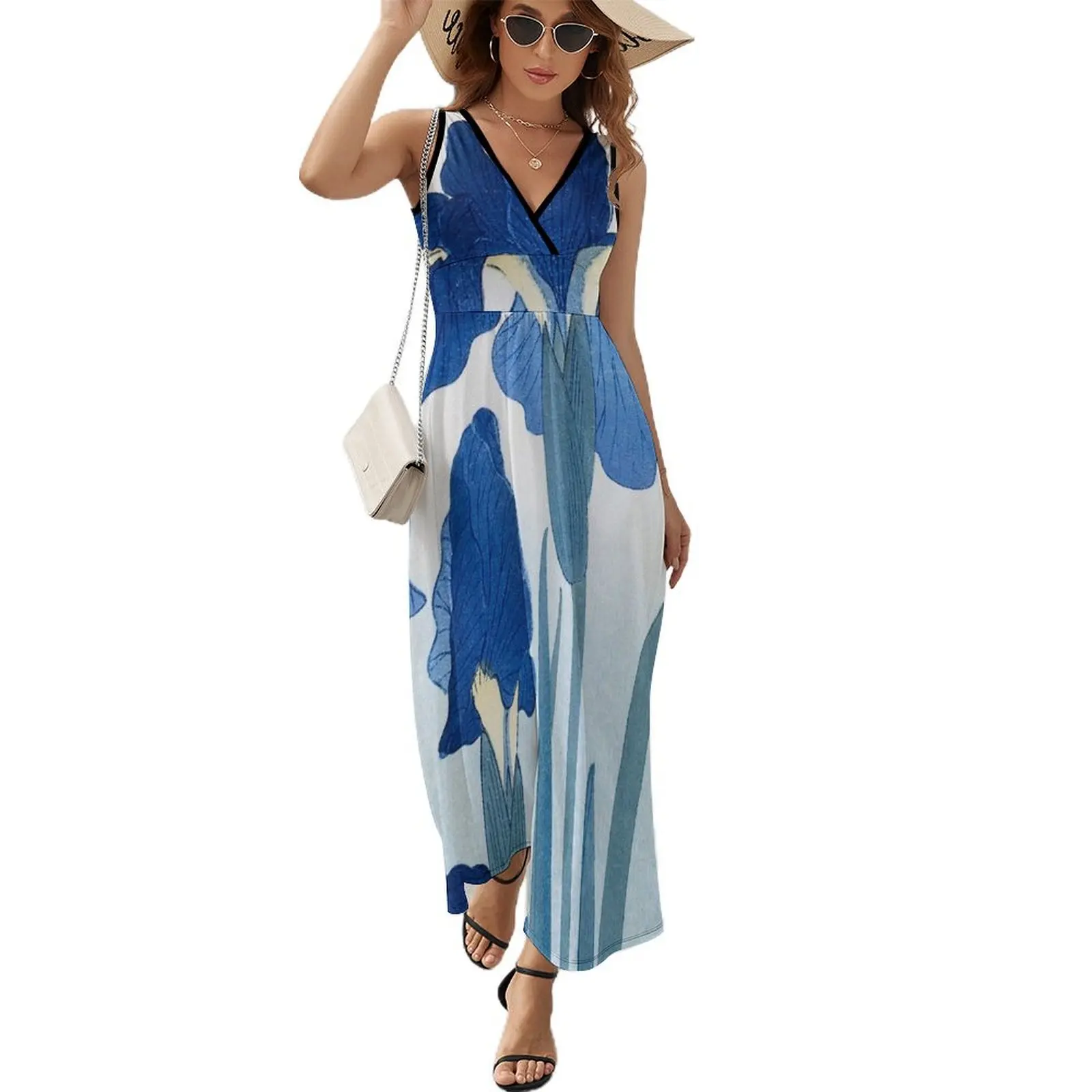 

Iris Flowers Sleeveless Dress party dresses woman dress Party dresses