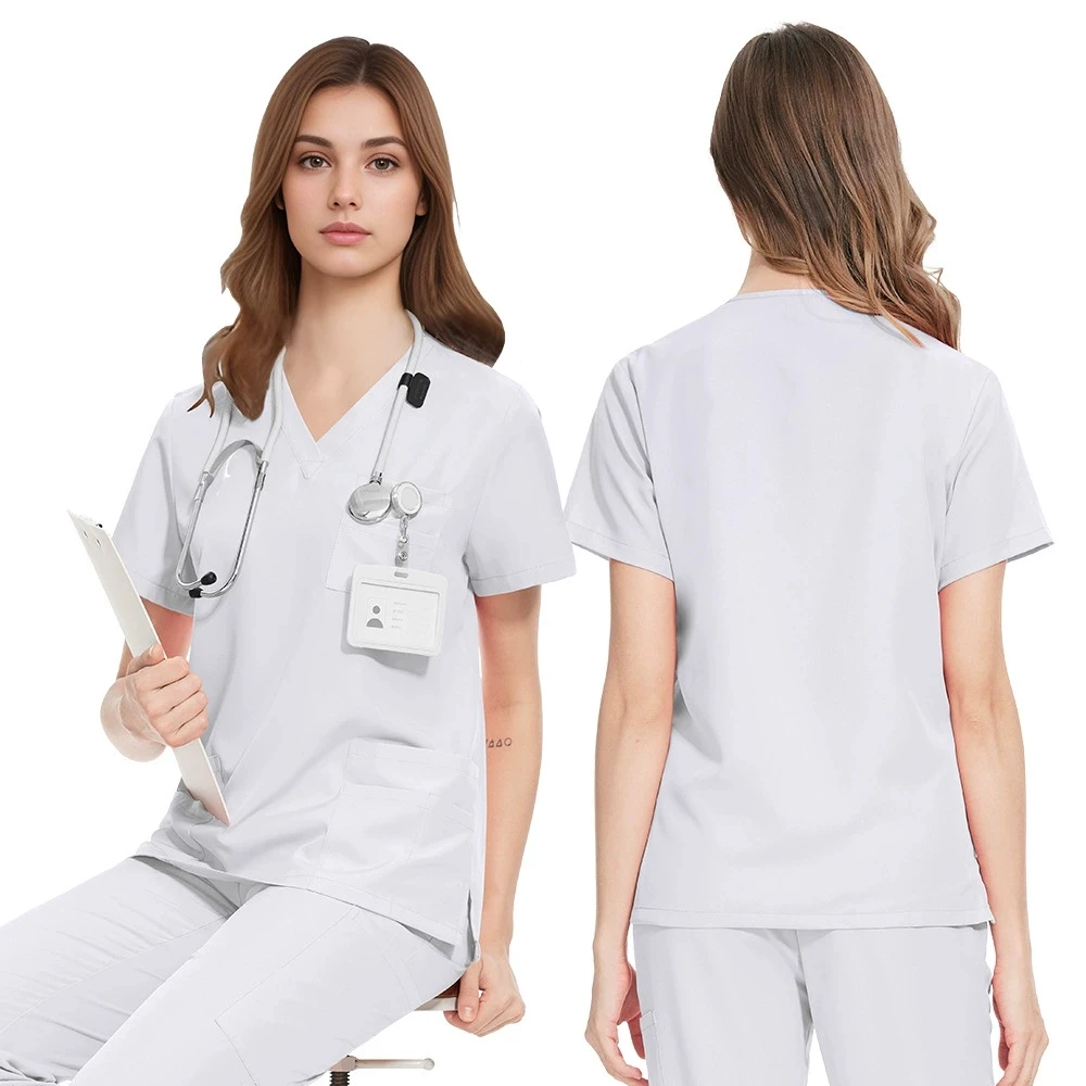Ensemble de blouses d'hôpital, uniformes médicaux XXL, uniforme d'infirmière, hauts de gommage extensibles avec pantalons, vêtements de travail de pharmacie et de santé unisexe, nouvelle collection