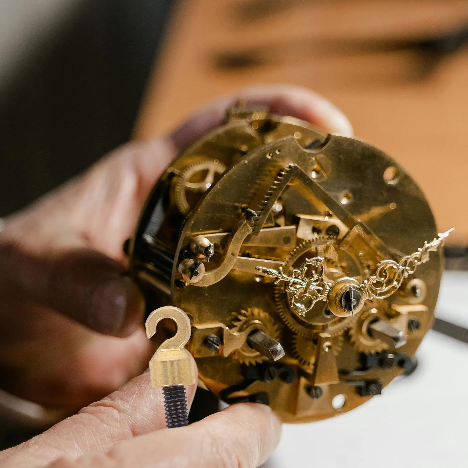 

2Pcs Grandfather Clock Weight Shell Hook M5 Thread Open Hook Compatible with Older Style Weight Shell Replacement Parts