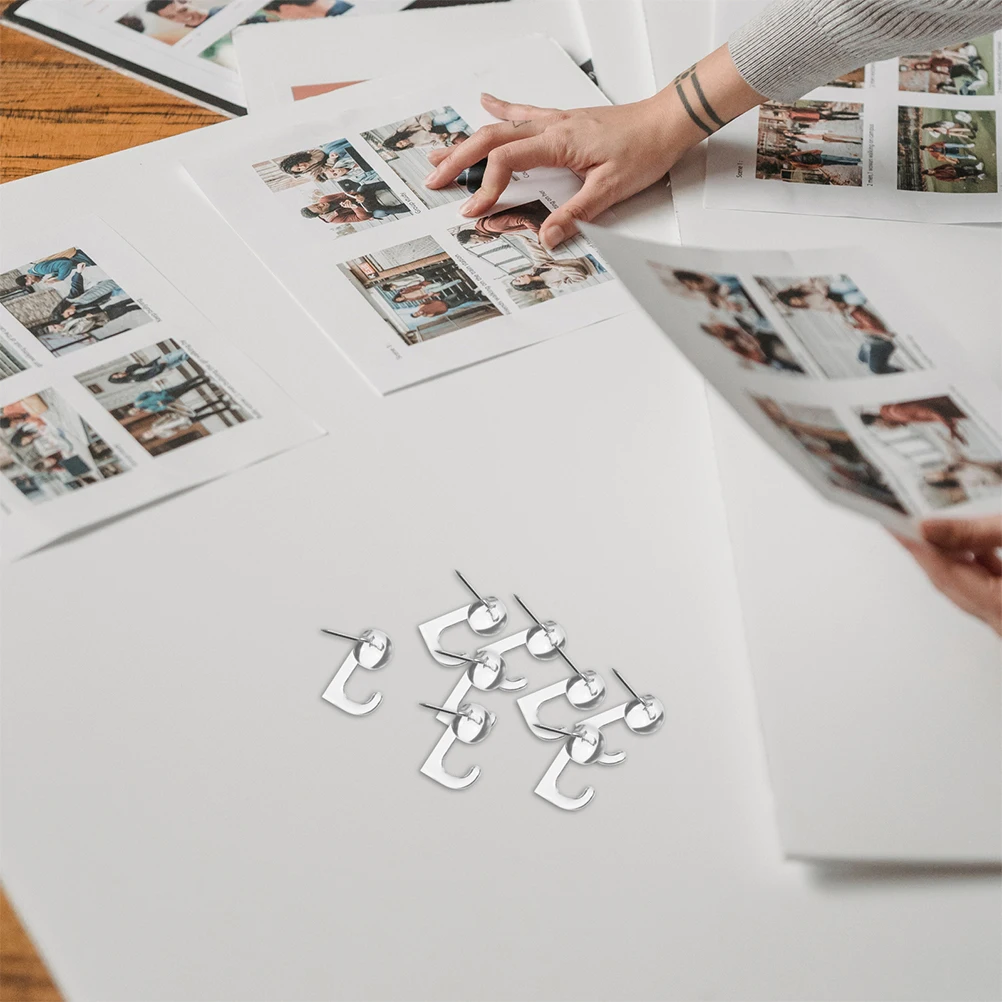 

60Pcs Push Pins Hooks Metal Thumb Tacks for Wall Decorative Office Supplies Bulletin Board Map Markers Photo Fixing Heavy Duty