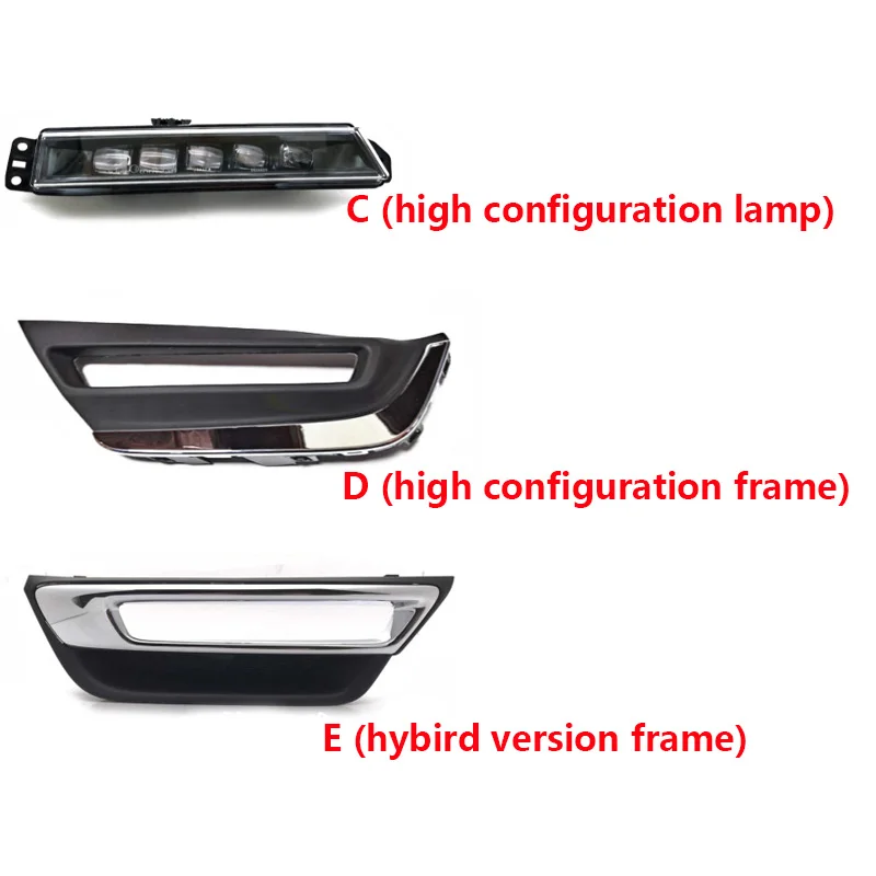 For Honda CRV CR-V 2017 2018 2019 2020 Front Bumper Fog Light Daytime Running Lamp Frame Trim Cover Hood Foglight Foglamp