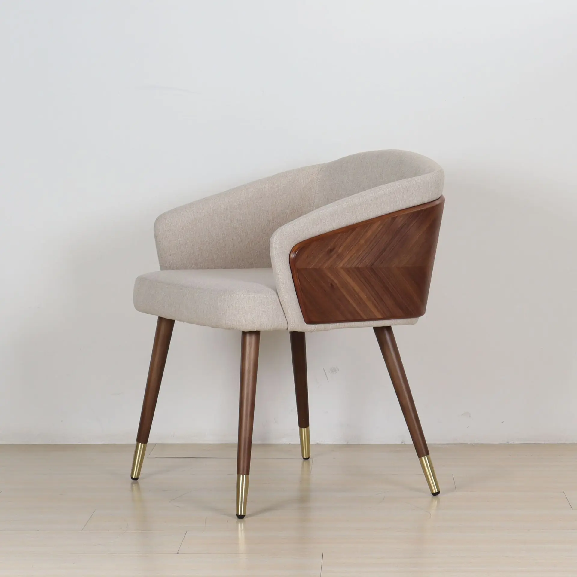 Dining chair simple creative home Nordic restaurant solid wood chair leather back stool