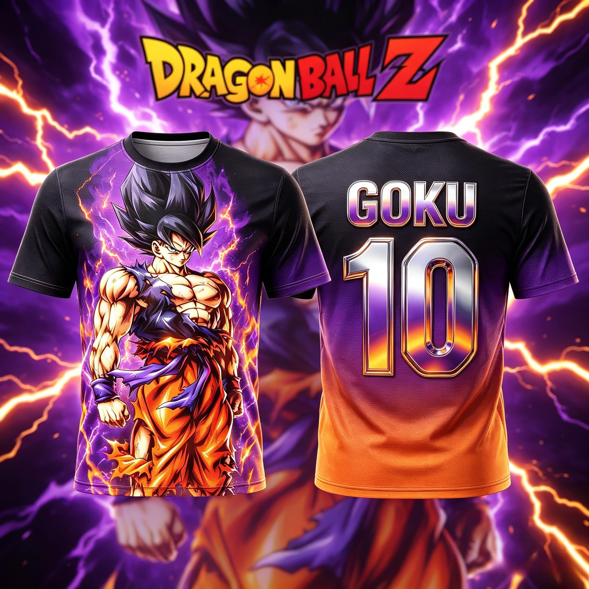2026 Neues Fußballtrikot für Erwachsene Herren Nr. 10/7 Goku 3D-gedrucktes T-Shirt Kinder Anime T-Shirt Spezielles Kindertrikot Atmungsaktiv Y2k
