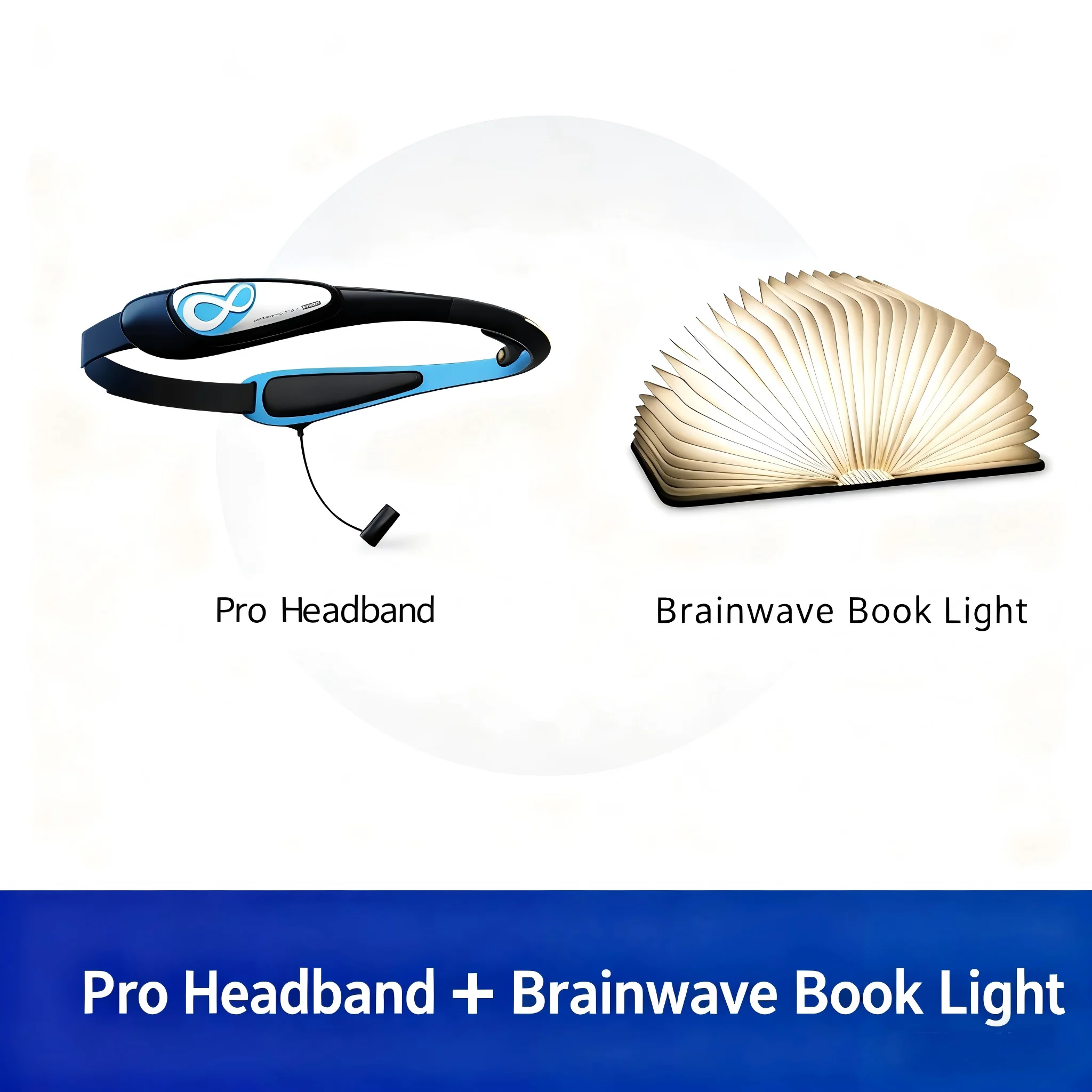 LED creative portable page-turning folding book page lamp bedroom table lamp brainwave mind control rechargeable night light