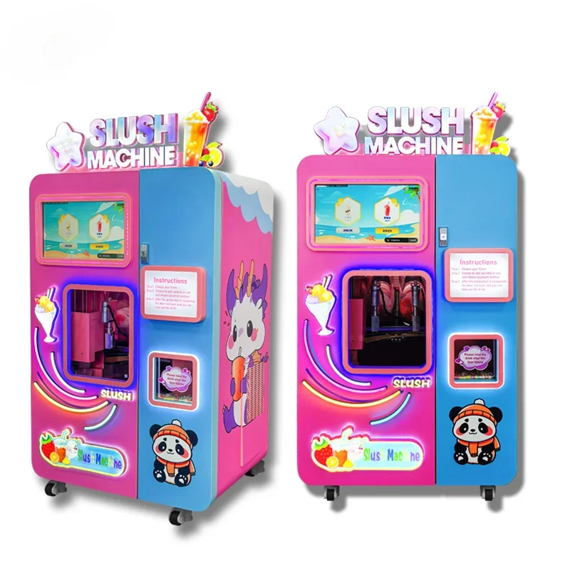 China World First Automatic Slush Machine Widely Using Smoothies Making Cold Drink Commercial Cocktail Slush Ice Vending Machine