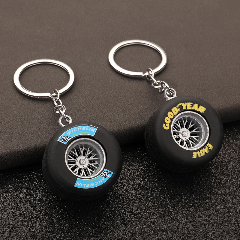 2025 new style simulation mini tires key chain men feminine versatile pendant holiday gifts popular items alloy car accessories