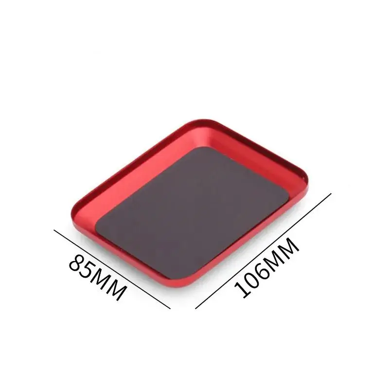 

2021 Aluminum Screw The Tray with Magnetic Pad Screw Storage Box Mini Screw Plate Screw Bits Box Mobile Repair Screw Mat