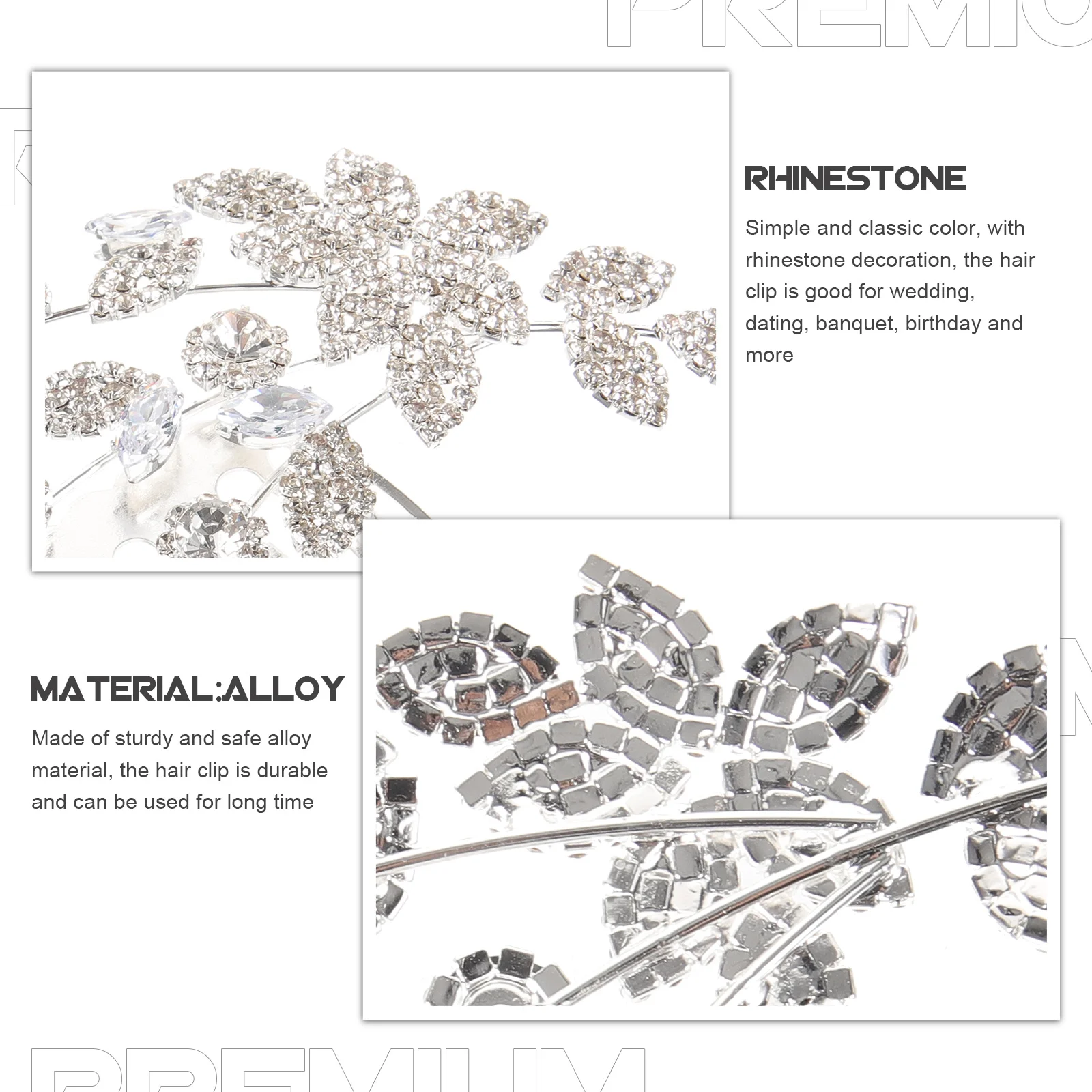 

Заколка для волос со стразами, прочная свадебная заколка для волос из сплава для свадьбы, дня рождения, выпускного вечера, повязка на голову для женщин и девочек, повязка на голову для невесты