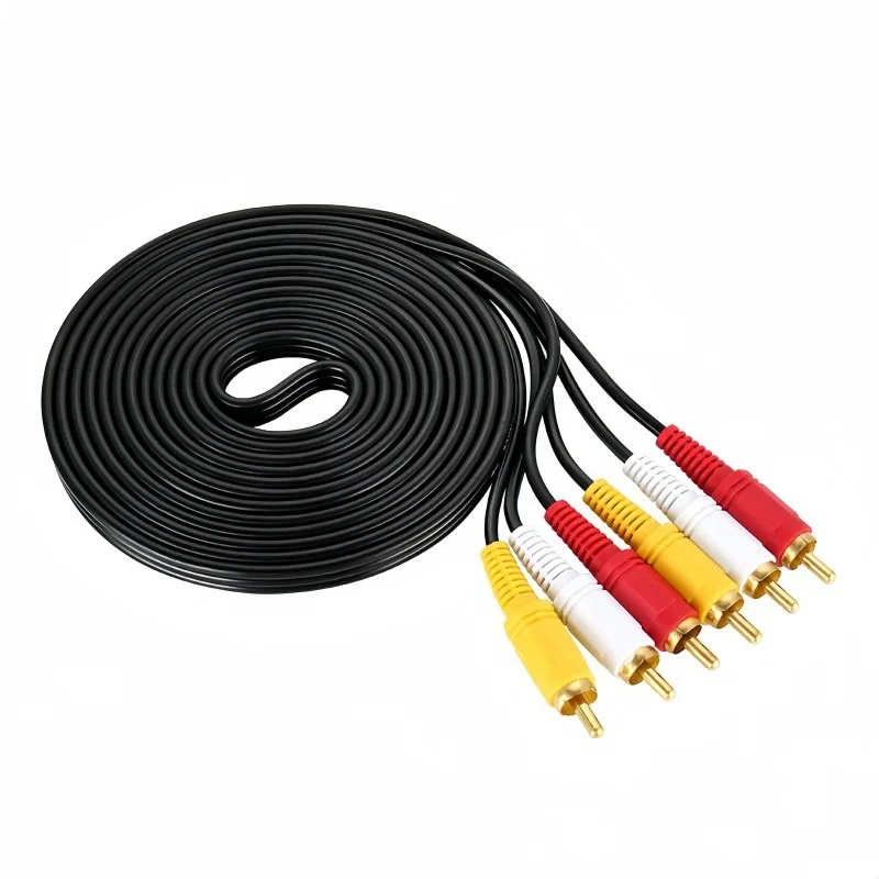 3 RCA auf 3 RCA Verbund Audio Video AV Kabel Kabel Stecker auf Stecker Verbinden TV DVD Kameras Heißer Verkauf – Detail 3