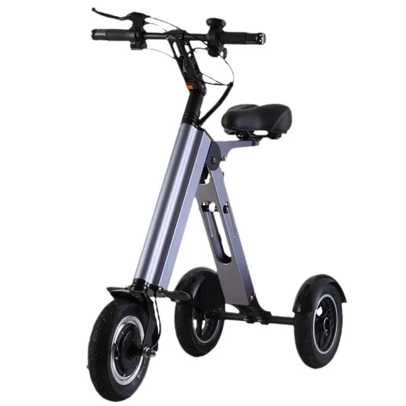 Foldable Electric Tricycle 250W36V 25KM 20km/h14KG Mobility Scooter 10 Inch Hub Brake Aluminium Alloy Damping Small And Portable