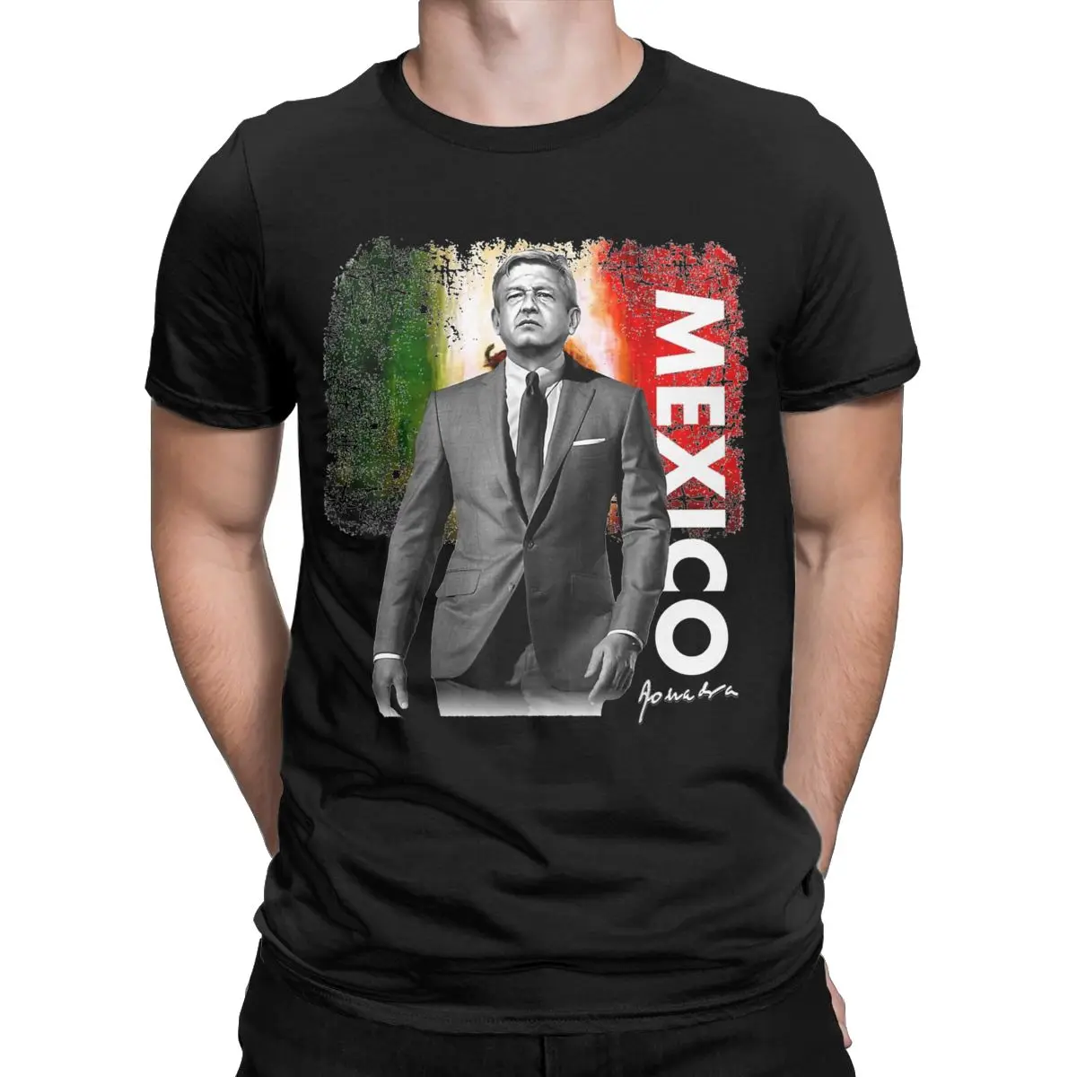 Summer Men Women's AMLO President Mexico T Shirt Outfit Lopez Obrador 100% Cotton T-shirt Clothing Novelty Tee Shirt