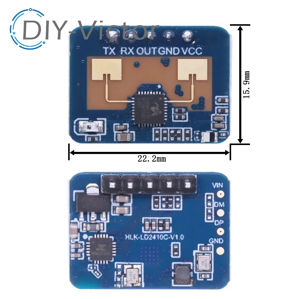 HLK-LD2410C 24G mmWave FMCW Millimeter Wave 5M Human Presence Status Radar Sensor Motion Detection Module High Sensitivity Cable