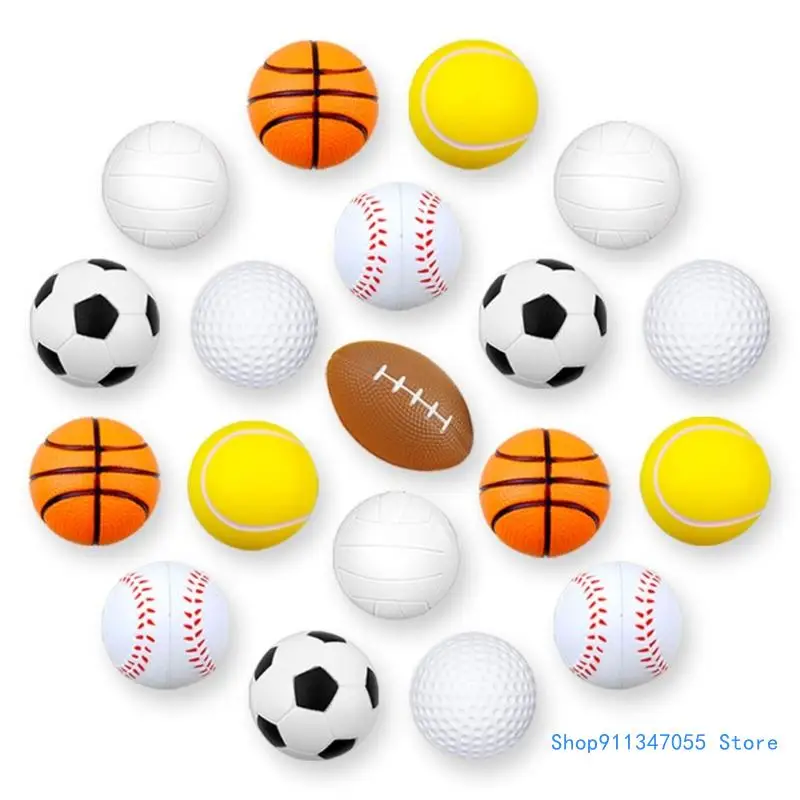 25pcs Miniature Foam Sphere Children Party Favor Practical Stress Squeeze Toy Drop shipping