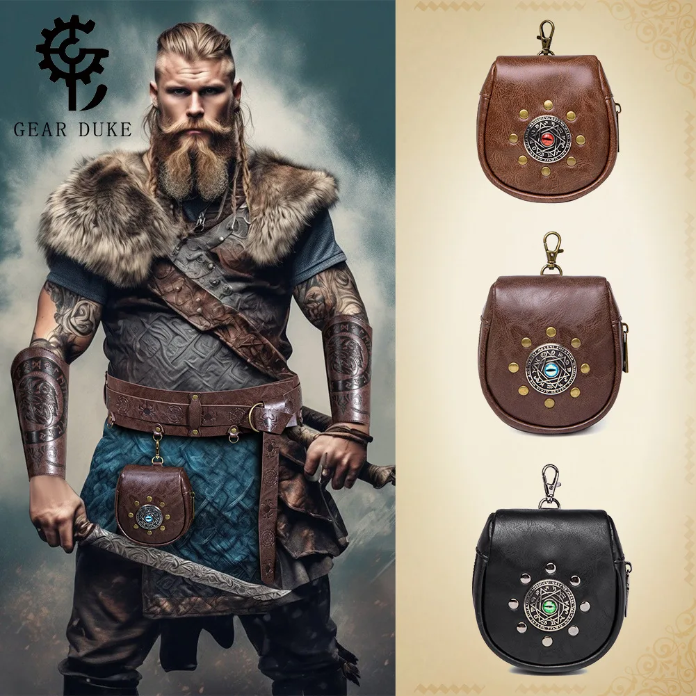 Mittelalter liche Gürtel tasche Renaissance Tasche Pu Leder nordische Geldbörse für Ren Faire Pirate Renaissance Larp Kostüm Cosplay