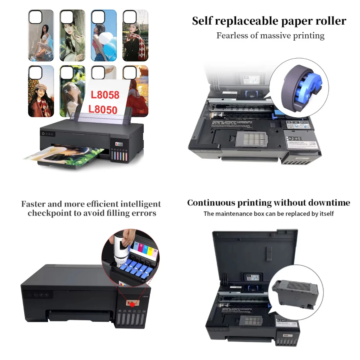 

WJW NEW Arrival Desktop Heat Press 6 Color Xp600 Inkjet Printer Sublimation Dye Ink Dtf Printer for L805 L8050 L8058 Printer