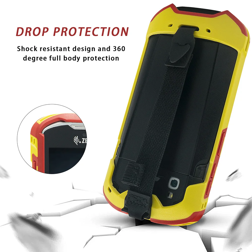✅Red Yellow Exoskeleton Rugged Boot Hand Strap SG-TC5X-EXO1-01 For Zebra TC52AX SE4720 Terminal✅
