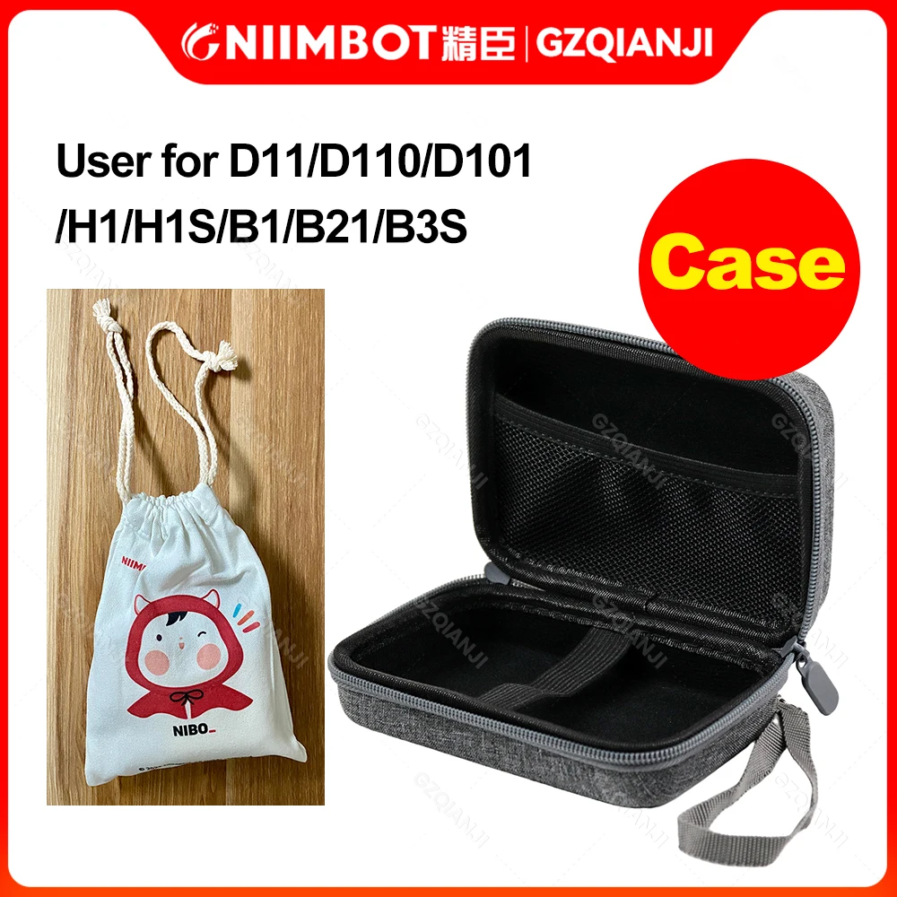 Niimbot D11 D101 D110 B1 B21 B203 B3S H1 Label Printer Bag or Case White Black Gray Color