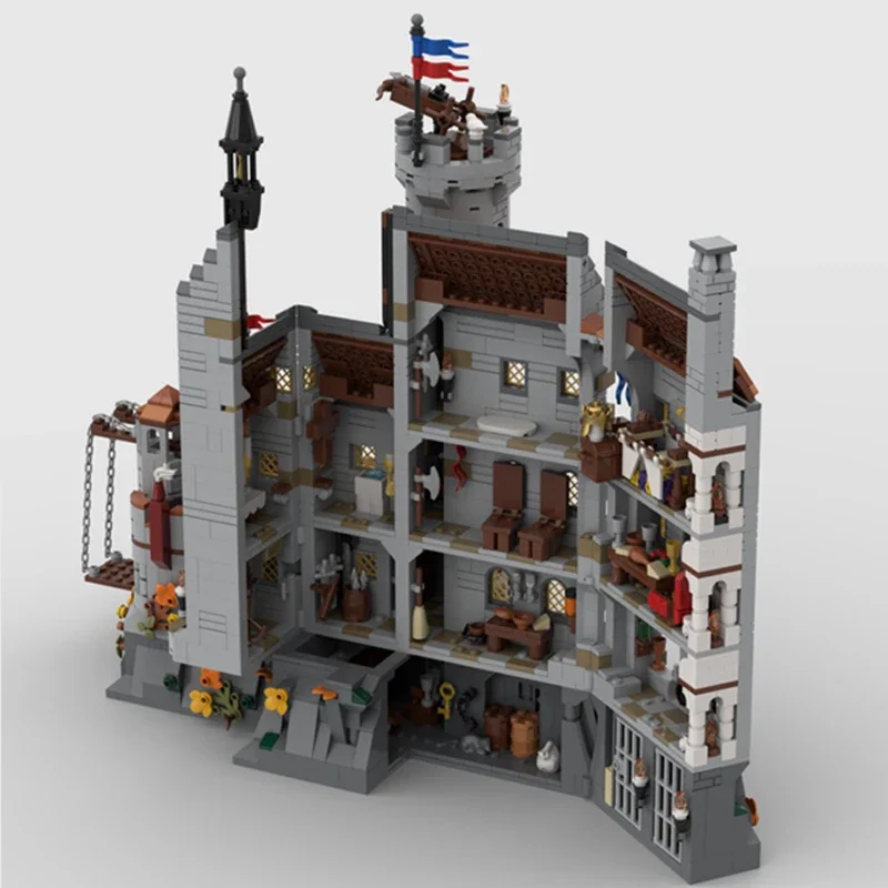 Fortezza medievale modello Moc Building Bricks Dragon slayers Castle Technology blocchi modulari regalo giocattolo di natale Set fai da te assemblaggio