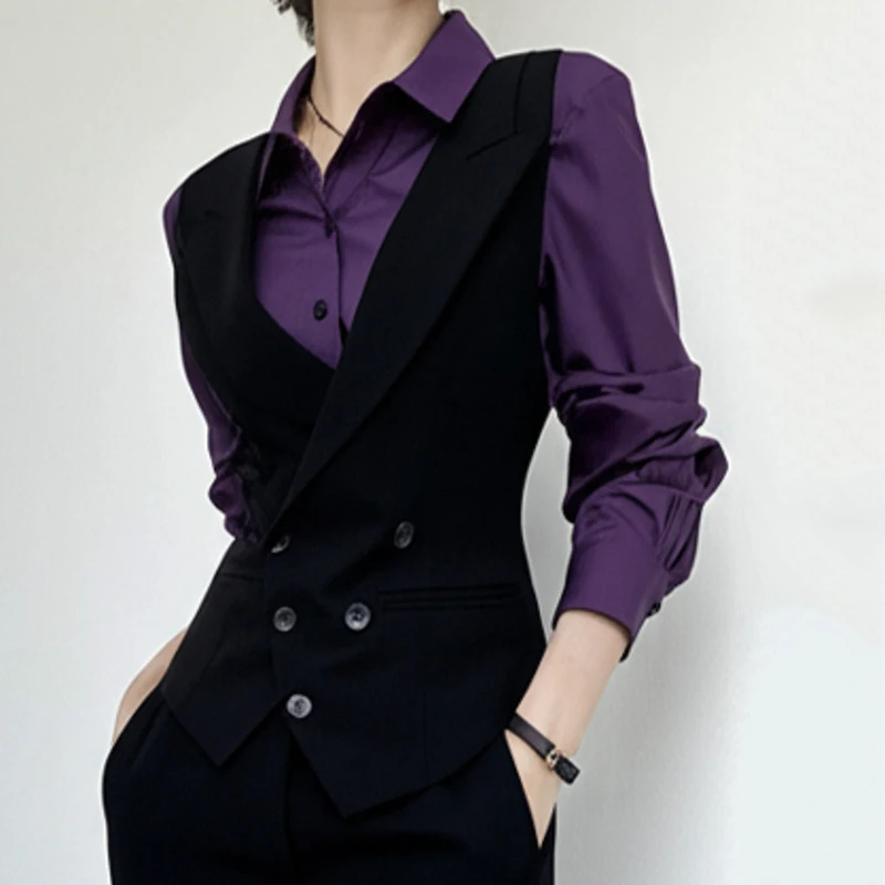 HKSH ربيع الخريف جديد الرجال شارع العليا العصرية شخصية الموضة وسيم قميص أنيق شيك المتخصصة عادية صالح المرأة HK16525