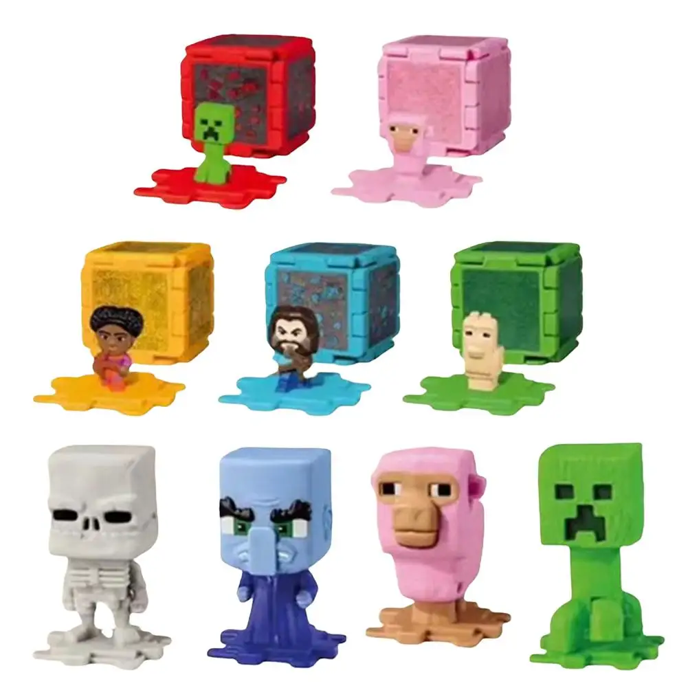 منتج جديد متوفر في المخزون Mc Movies 2025 ألعاب الوجبات السعيدة ستيف دينيس الزاحف Piglin أنيمي الشكل Mc الحلي ألعاب مخصصة هدية للأطفال #4