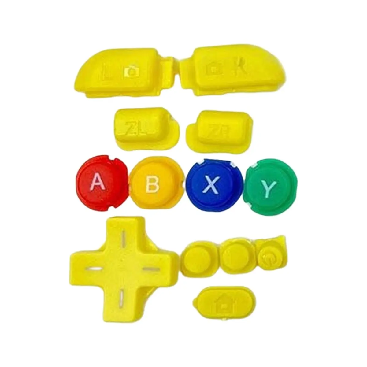 【ELIJA ESTE PRODUCTO】-1 juego completo de botones para el nuevo kit de tapas de teclas de repuesto XL LL, piezas de reparación para consola (ligeras variaciones de color). Color oscuro.
