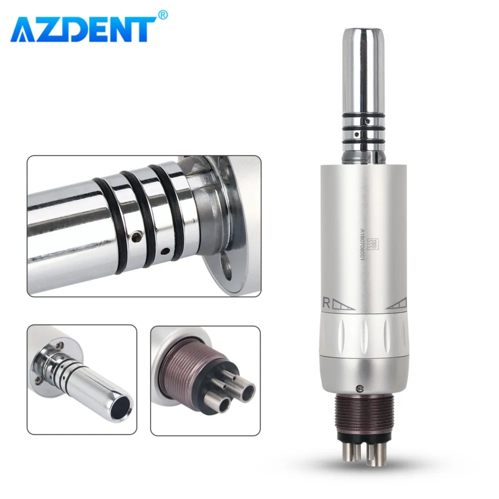 Dental Low Speed Handpiece AZDENT Air Motor 4 Holes Internal Water Spray 1:1 Ratio Dentistry Tool Dentists fit Burs Φ2.35