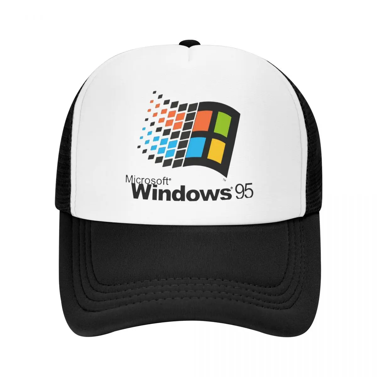 Windows 95 Vaporwave Baseball Cap With Mesh Outfit Retro Windows95 Classic Computer System Sun Cap Unisex Style Daily Summer