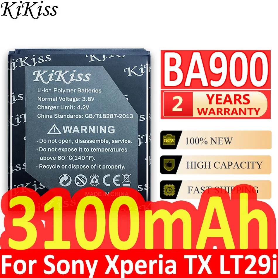 KiKiss Battery For Sony Xperia 5 Xperia5 10 III 10III X10III pro L S36h TX LT29i S LT26i ZR SO-04E M36h C5502 U ST25I st25a st25