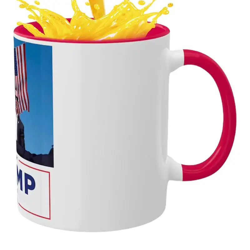 President Mug Ceramic President Assassination Attempt Tea Cup 2024 Vote President Tea Cup Makes Me Stronger For Men Women