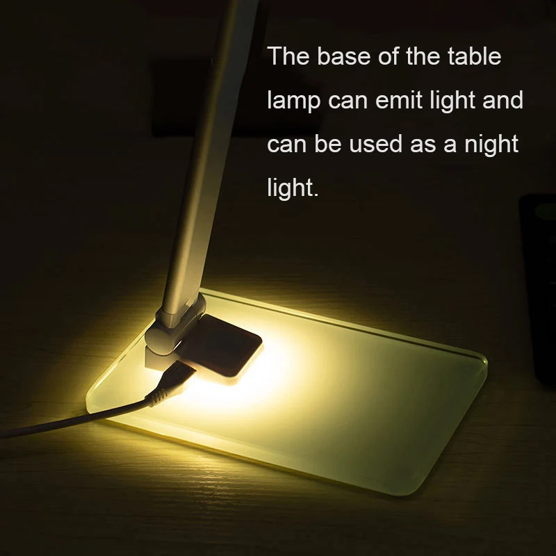 Imagem -03 - Lâmpadas de Mesa Led Usb Lâmpada de Mesa de Proteção para os Olhos Nível Dimable Toque Luz da Noite Escritório Lâmpada Dobrável para o Quarto Leitura de Cabeceira